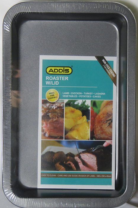 Addis Roaster Pan w/Lid & Blue Handle N2