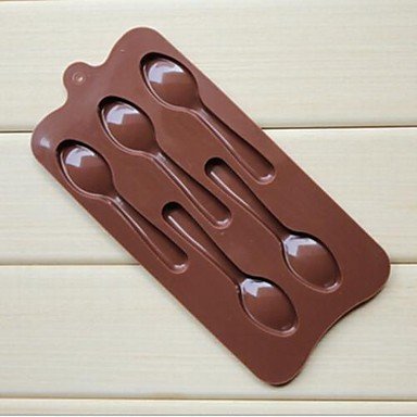 Y&XL&H 5 Hole Spoon Shape Cake Ice Jelly Chocolate Molds,Silicone 22.5&iexcl;&Aacute;10.5&iexcl;&Aacute;1 CM(8.9&iexcl;&Aacute;4.1&iexcl;&Aacute;0.4 INCH) N3