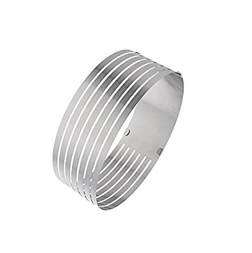 Generic Adjustable Circle Cake Mould Layered Cake Mould Round Scalable Mould Expandable Mousse Ring 9"-12" N4