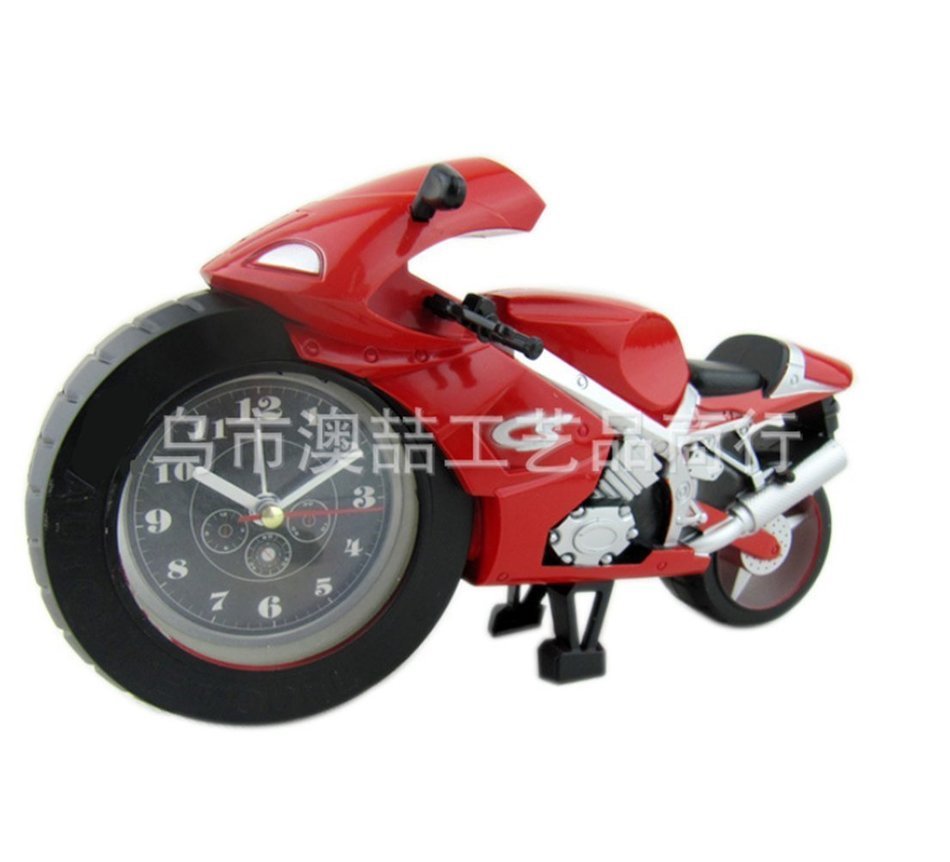 GC Luxury Retro Bicycle Style Alarm Clock Desk Clock Cool Model Clock Creative Bike Home Shelf Decorations Gifts...