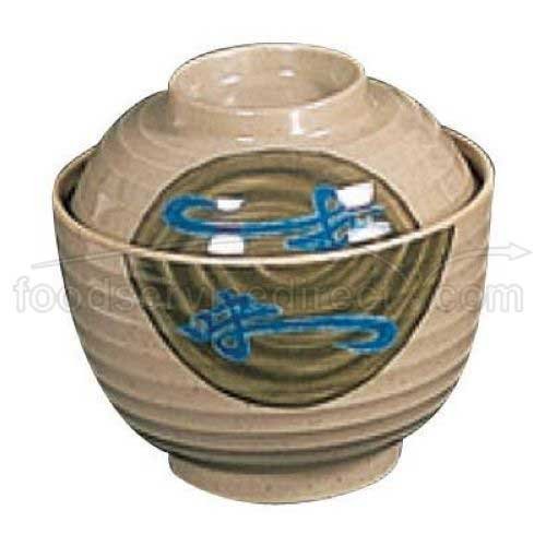 Thunder Group Blue Bamboo Collection 12-Pack 9-Ounce Bowl, 4-Inch, Melamine, White