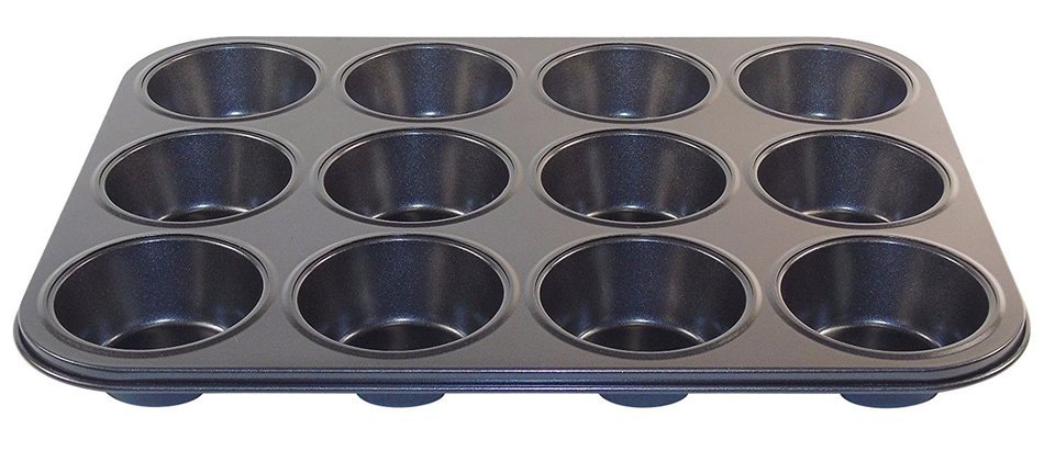 Heavy Duty 12 Cup Nonstick Muffin Pan - Full Size 10.25" X 13.5", for Cupcakes and Muffins.
