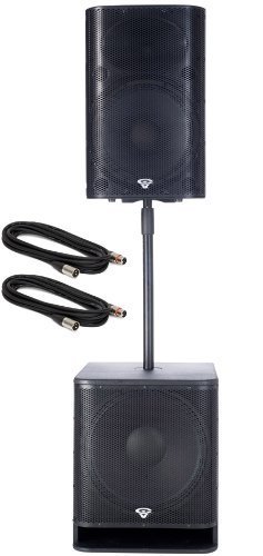 Cerwin-Vega P1500X - Portable Powered PA Speaker & P1800sx Active Subwoofer N2