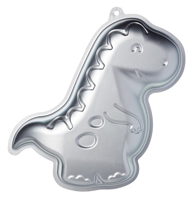 KitchenCraft Sweetly Does It Silver Anodised Dinosaur Shaped Cake Pan N2