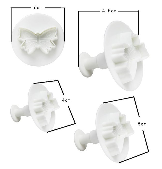 Kobwa(TM) Cake Jelly Candy Marzipan Fondant Torte Kuchen Baking Mold Set (White, Set of 33 Pcs) with Kobwa's Keyring N6