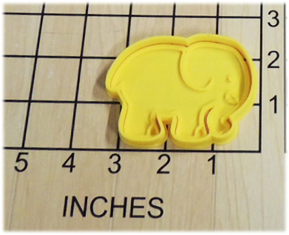 Kids Elephant Fondant Cookie Cutter and Stamp #1365
