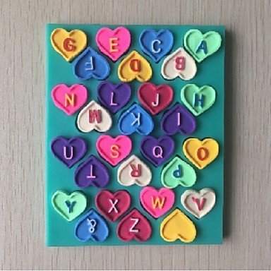 Sher Love Letters Shaped Fondant Cake Chocolate Silicone Mold, Decoration Tools Bakeware N3
