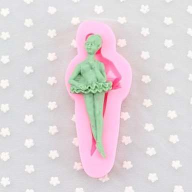 Y&XL&H Ballet Dancer Fondant Cake Chocolate Silicone Molds,Decoration Tools Bakeware N4