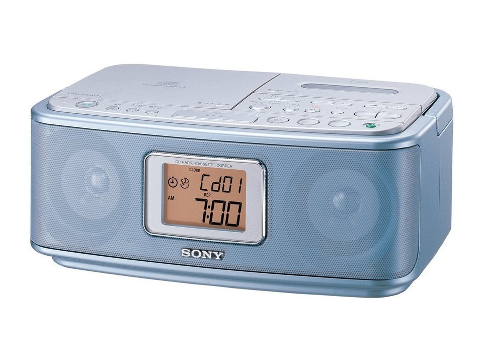 [TERNS]Sony boombox (Radio + CD + cassette tape) (Blue) CFD-E501L[Japan Import]