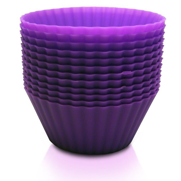 Brighid's Kitchen Green Reusable Silicone Baking Cups / Muffin Cups with eBook Cookbook and Product Guide, Set... N25
