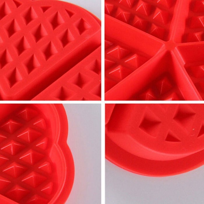 Silicone Waffle Mold Maker Pan Microwave Baking Cookie Cake Muffin Bakeware Kitchen Tools Random Color N3