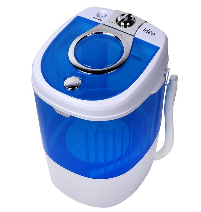 id&eacute;e HCWM01WE Portable Single Tub 5.5 lb Capacity Semi-Automatic Mini Washer, Blue/White N7