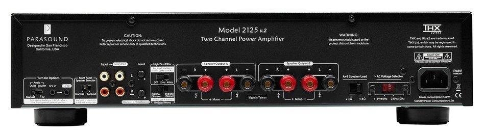 Parasound 2125v2 150 Watt Stereo Power Amplifier