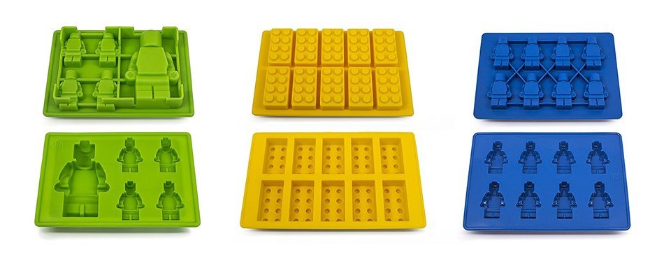 Sorbus&reg; Silicone LEGO Candy Mold and Ice Cube Tray with Building Bricks and Figures N5