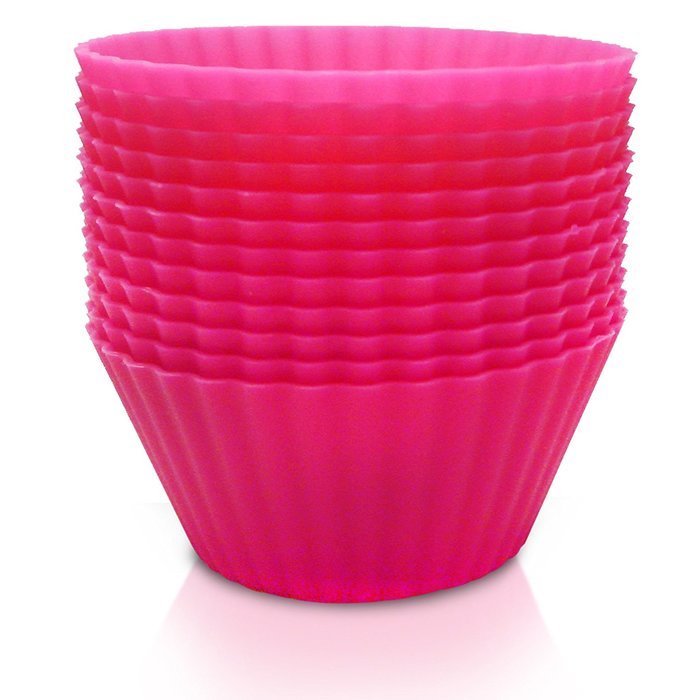 Brighid's Kitchen Green Reusable Silicone Baking Cups / Muffin Cups with eBook Cookbook and Product Guide, Set... N32