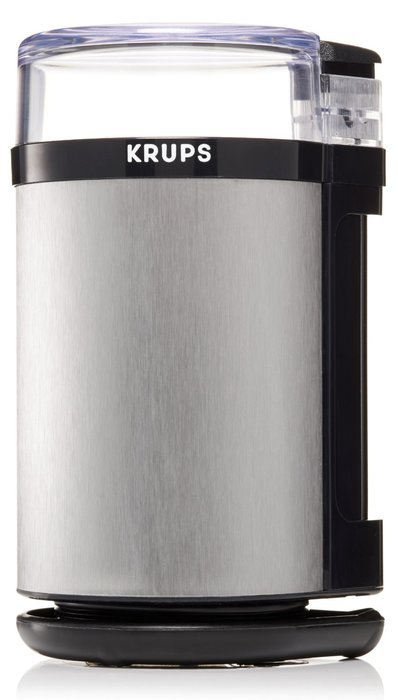 KRUPS GX4100 Electric Spice Herbs and Coffee Grinder with Stainless Steel Blades and Housing, 3-Ounce, Gray N4