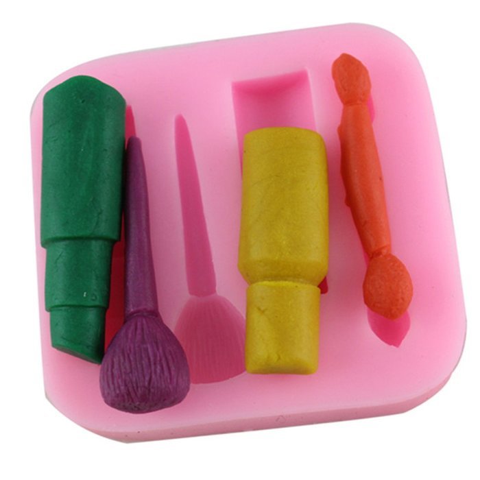 Mujiang Silicone Fondant Makeup Molds Cake Decorating Tools Lipstick Candy Mold N6
