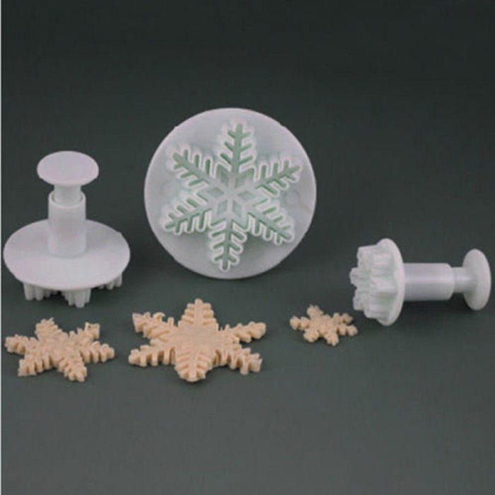 TXIN Fashion Useful Snowflake Mould Fondant Cake Decorating Sugar Craft Cutter Plunger Mold N3