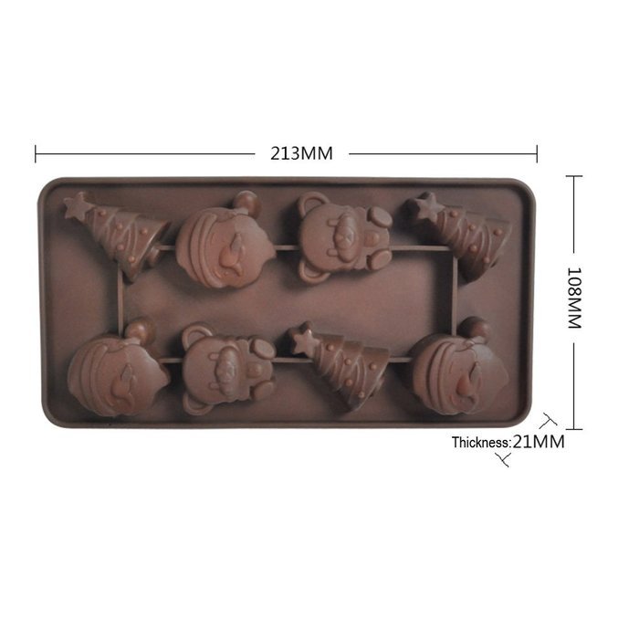 Silicone Chocolate Mold Christmas Ice Cube Tray N3