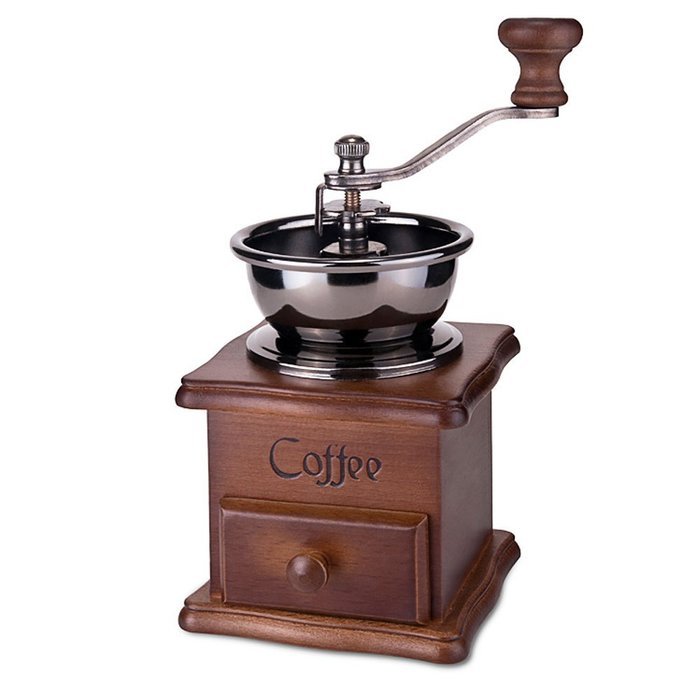 Solid Wood Handmade Coffee Machine, Vintage coffee grinder N4