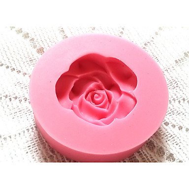 Y&XL&H Bakeware Silicone Rose Baking Molds for Fondant Candy Chocolate Cake (Random Colors) N3