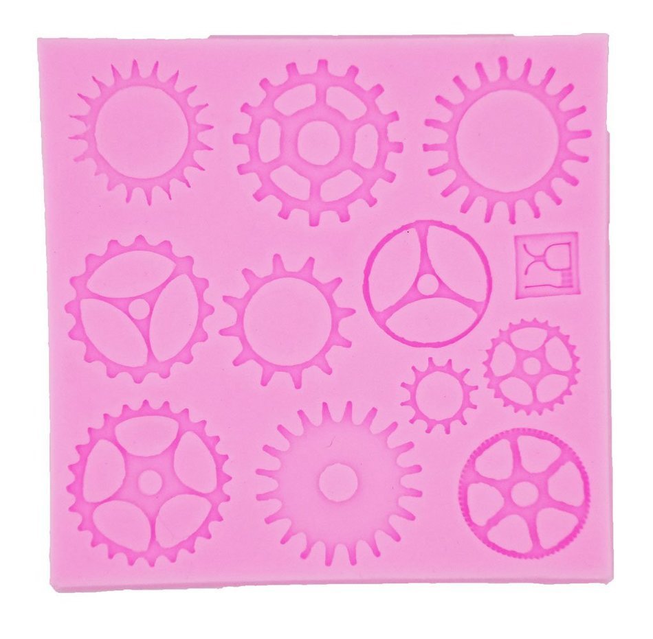 Yunko 3 PCS Gear Screw Shape Steam Punk Silicone Party Fondant Cup Cake Decorating Tools Chocolate Candy Sugar... N2