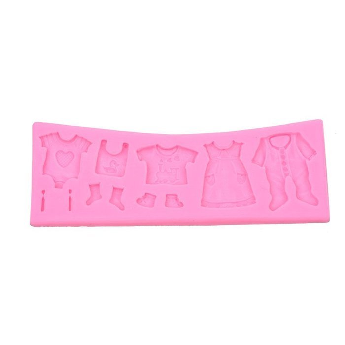 inkint Bakeware Cake Decorating Accessories Silicone Fondant Embosser Molds Bbay Clothes Sugarcraft Pastry Molds... N7