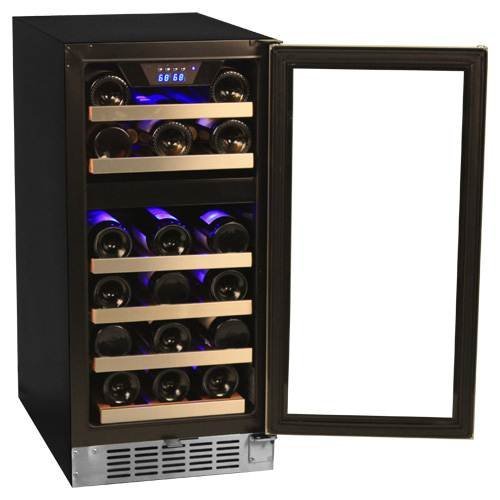 Edgestar 148 Can Stainless Steel Beverage Cooler & 26 Bottle Dual Zone Wine Cooler N4