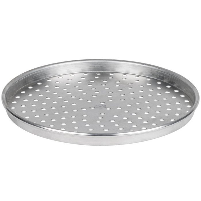 American Metalcraft HA4016P 16" x 1" Perforated Heavy Weight Aluminum Straight Sided Pizza Pan