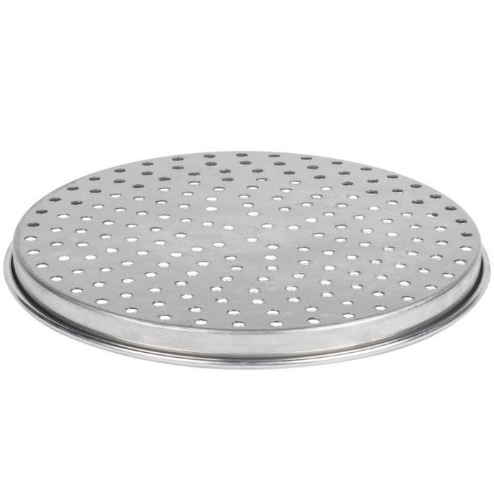 American Metalcraft HA4016P 16" x 1" Perforated Heavy Weight Aluminum Straight Sided Pizza Pan N2