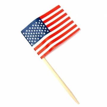 UR Bakeware 50Pcs Birthday Party American USA Flag Cupcake Topper N8