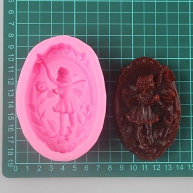 Sher Flower Fairy Shaped Soap Mold Fondant Cake Chocolate Silicone Mold, Decoration Tools Bakeware N4