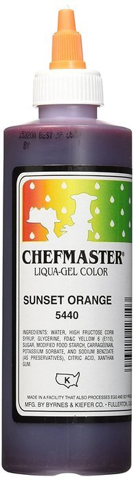 Chefmaster Liqua-Gel Food Color, 10.5-Ounce, Sunset Orange N2
