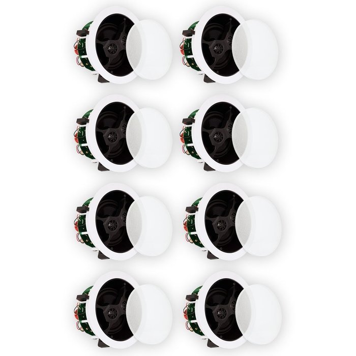 Theater Solutions TS650S In Ceiling 6.5" Stereo Speakers 2 Channel Each Home 8 Speaker Set 8TS650S