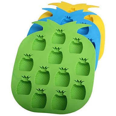Sher Ice Maker Mould Bar Party Drink Ice Tray Pineapple Shape Ice Cube Freeze Mold (Random Color)