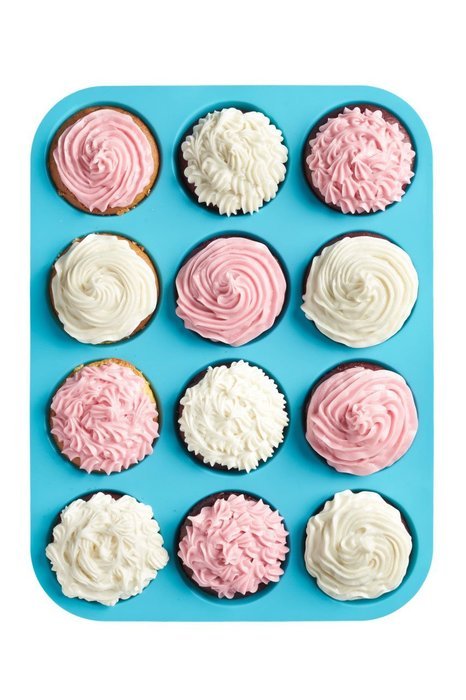 12 Cup, Non Stick, Premium Silicone Muffin Mold & Cupcake Pan/Silicone Baking Molds/Baking Cups N9
