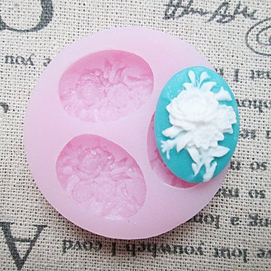 Sher Three Holes Oval Flower Silicone Mold Fondant Molds Sugar Craft Tools Resin flowers Mould Molds For Cakes