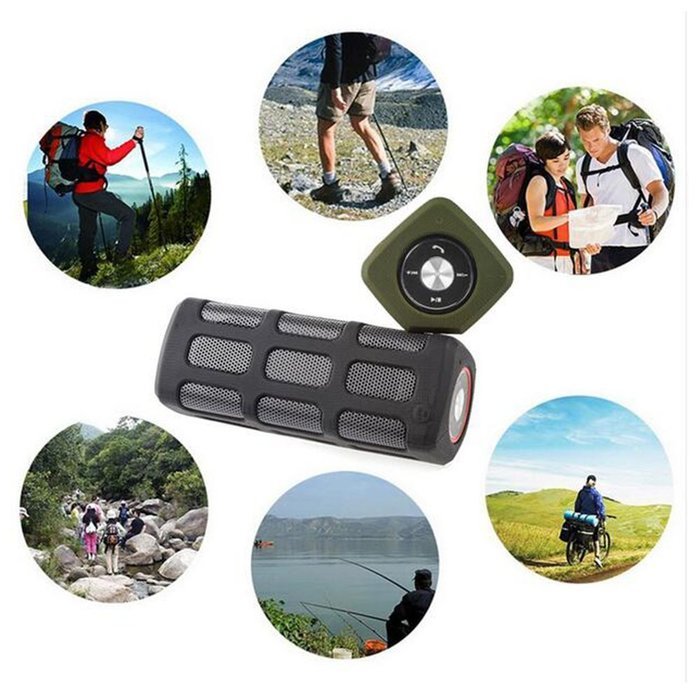 HugeHard Portable Wireless Bluetooth Speaker with 7000mAh Power Bank, Hi-fi Sound with Super Bass (Army Green) N3
