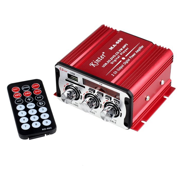 Kinter MA-600 2-Channel Output Digital Power Mini Amplifier AMP with ...