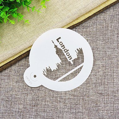 Y&XL&H Paris, London, New York Skylines Cookie Stencil Set,Stencils Decorations for Cakes,Cake Craft Stencils, N2
