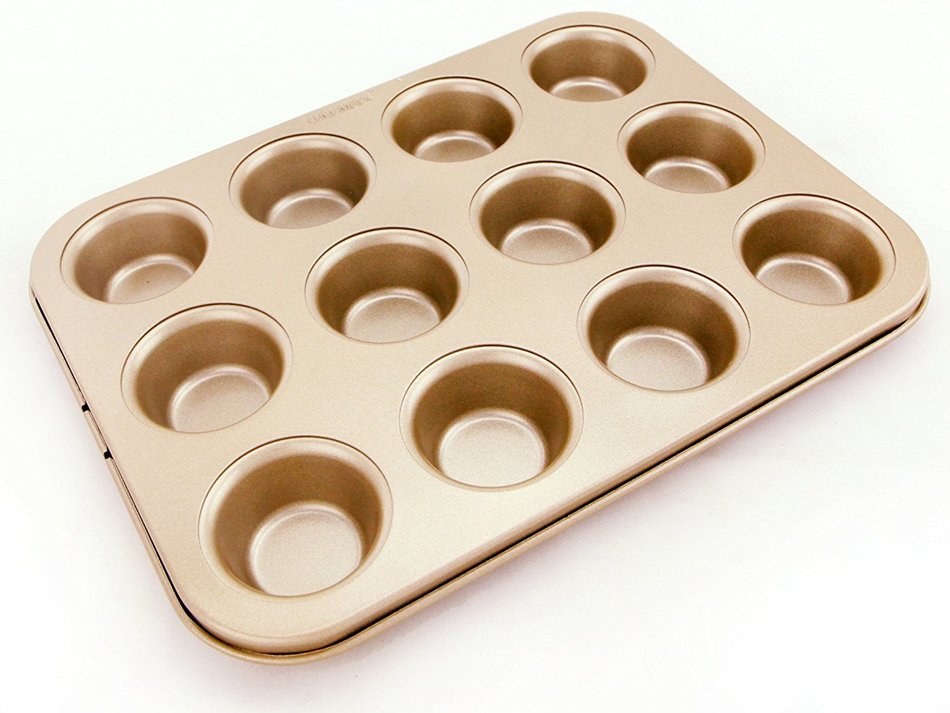 DarNio Chefmade Pan Bakeware Heavy steel Cupcake and Muffin Pan-12 Cup N3