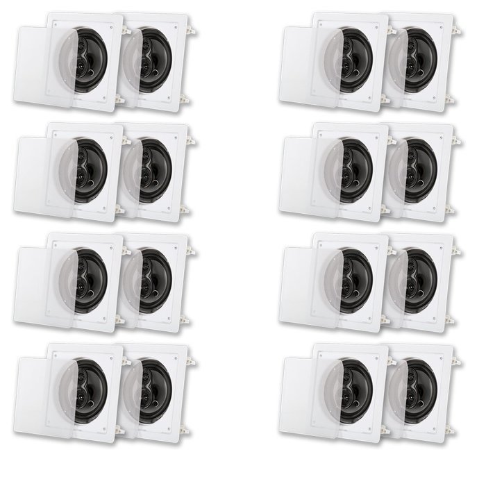 Acoustic Audio CS-I63S In Wall / Ceiling 6.5" Speakers 8 Pair Pack 3 Way 4800 Watt CS-I63S-8PR