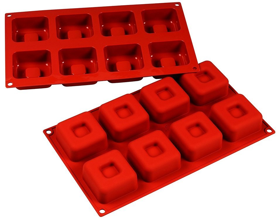 Fat Daddio's Silicone Bakeware, Dimpled Square, 2.5 Ounce