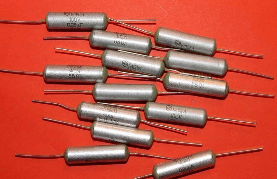 Capacitor Paper MBM 160V 0.25uF USSR 50 pcs