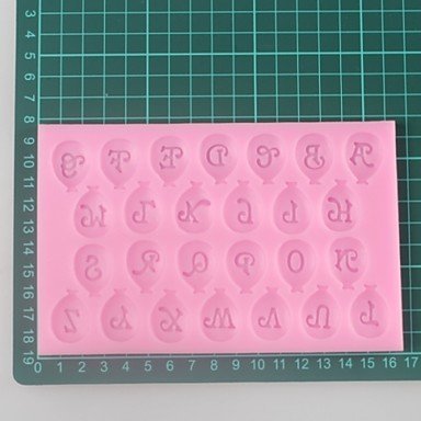 Sher The Balloon Letters Shaped Fondant Cake Chocolate Silicone Mold, Decoration Tools Bakeware N3
