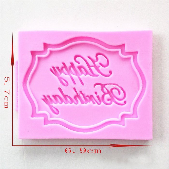 Happy Birthday Silicone Cake Fondant Mould Decorating Chocolate Baking Mold