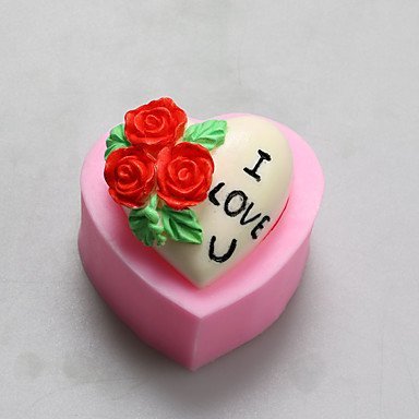 Y&XL&H Valentine's Day Gift Rose Love Chocolate Silicone Molds,Decoration Tools Bakeware N4