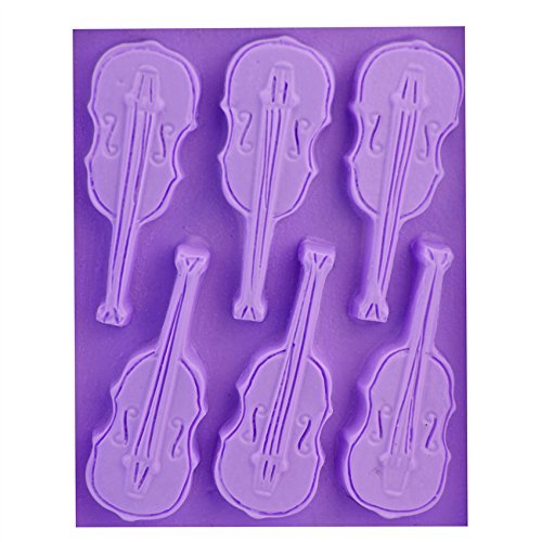 Let'S Diy 3D Violin Styling Silicone Mold Fondant Chocolate Soap Sugar Craft Mould Cake Decoration Bakeware