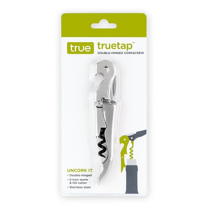 Truetap Black Double Hinged Waiter's Corkscrew by True N30