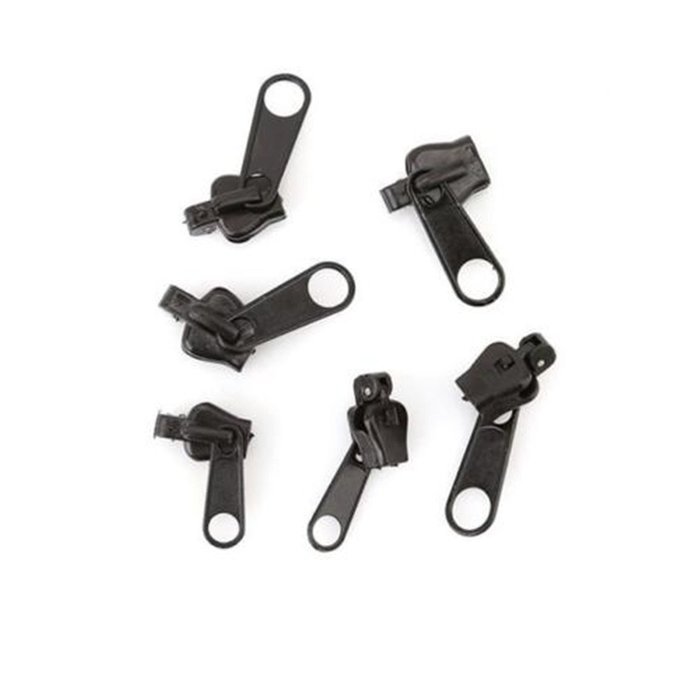 ShungHO 6pcs Fix A Zipper Zip Slider Rescue Instant Repair Kit Replacement Black Set N7